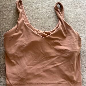 Mauve-Tan Seamless Scoop Neck Tank